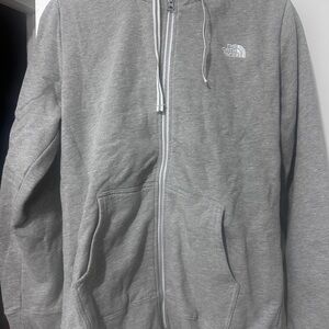 The North Face Women's Light Gray Zip-Up Hoodie